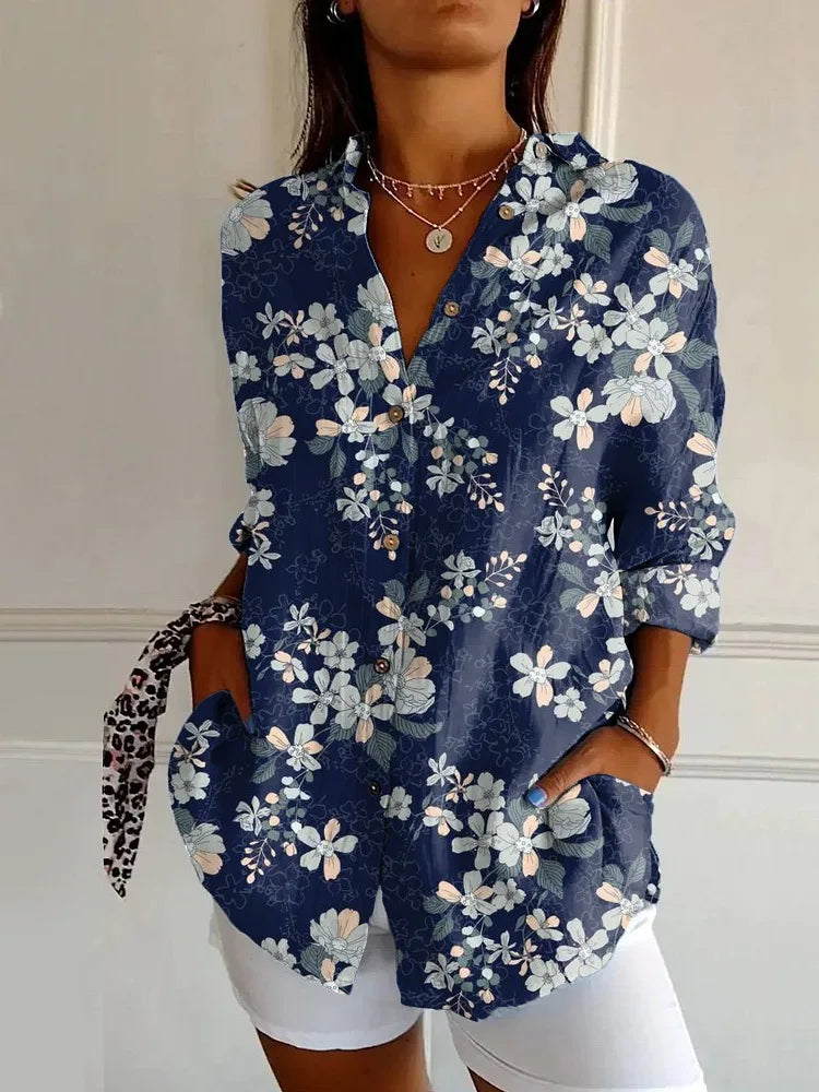 Harper | Elegant Floral Shirt & Blouse
