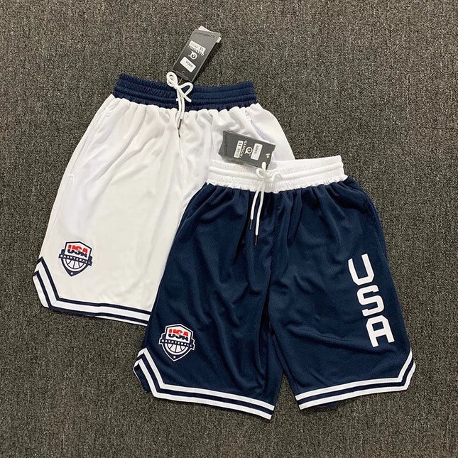 Men’s Quick-Dry Elastic Waist Basketball & Running Shorts with Pockets