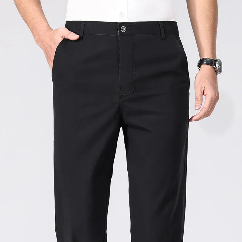 Men’s Lightweight Business Casual Chino Trousers-HighTouch