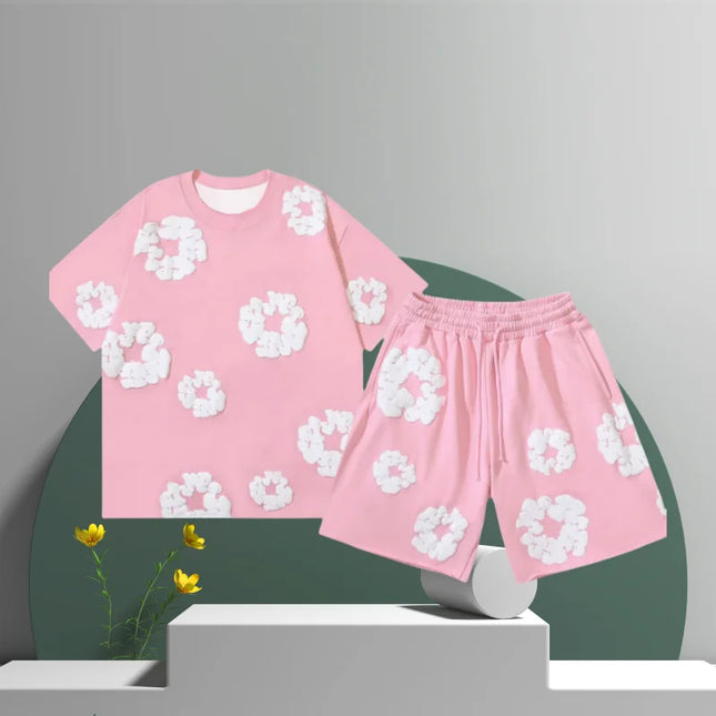 Denim Tears Cotton Flower 3D Printed Shorts Set