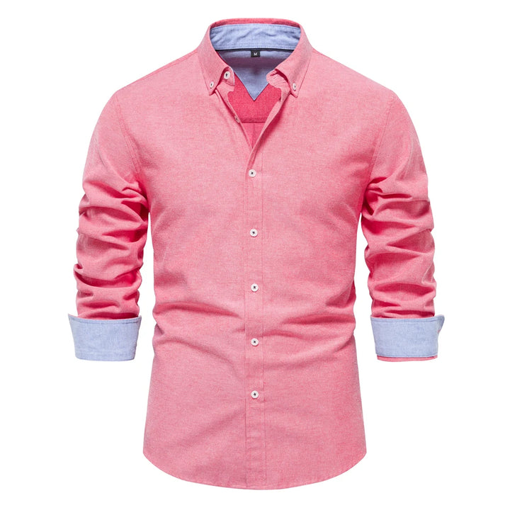 AIOPESON Men’s Cotton Oxford Shirt-HighTouch