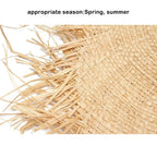 Women’s Wide‑Brim Floppy Straw Beach Hat-HighTouch
