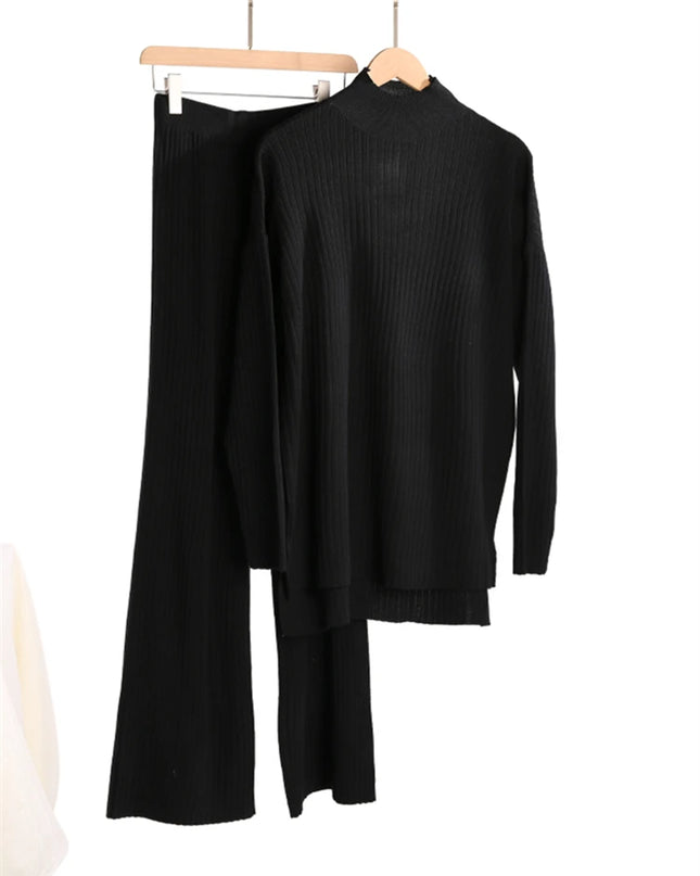Women’s Knit Turtleneck Tracksuit Set