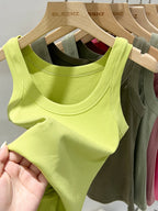 Ribbed Tank Top for Women – Stretch Fit Summer Camisole-HighTouch