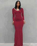 Wine Red-Long Sleeve