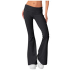 High-Waist Korean-Style Flared Yoga Pants – Autumn Fit & Everyday Com-HighTouch