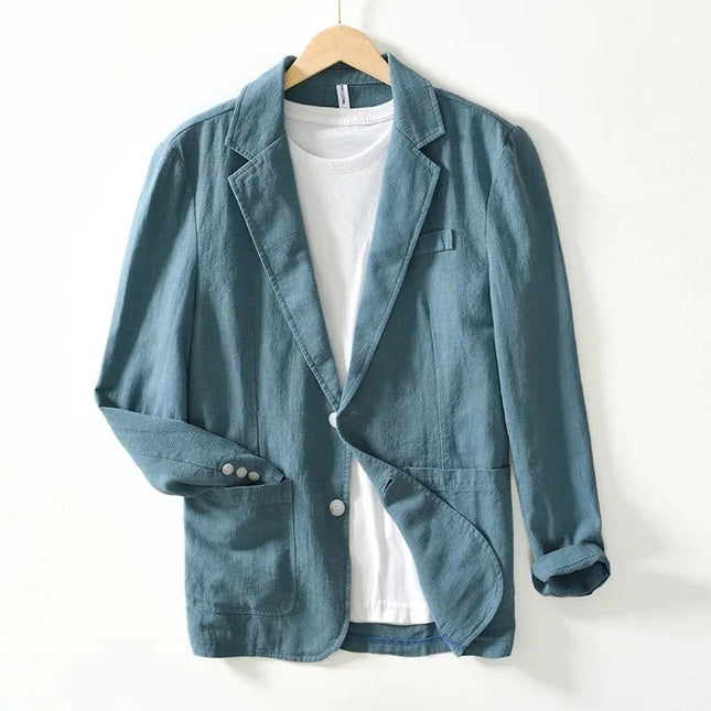 Men’s Cotton‑Linen Travel Shirt