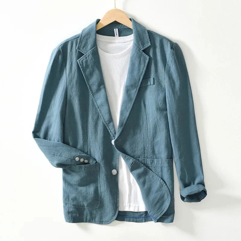 Men’s Cotton‑Linen Travel Shirt-HighTouch