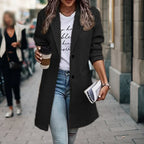 Women’s Wool-Blend Tweed Coat-HighTouch