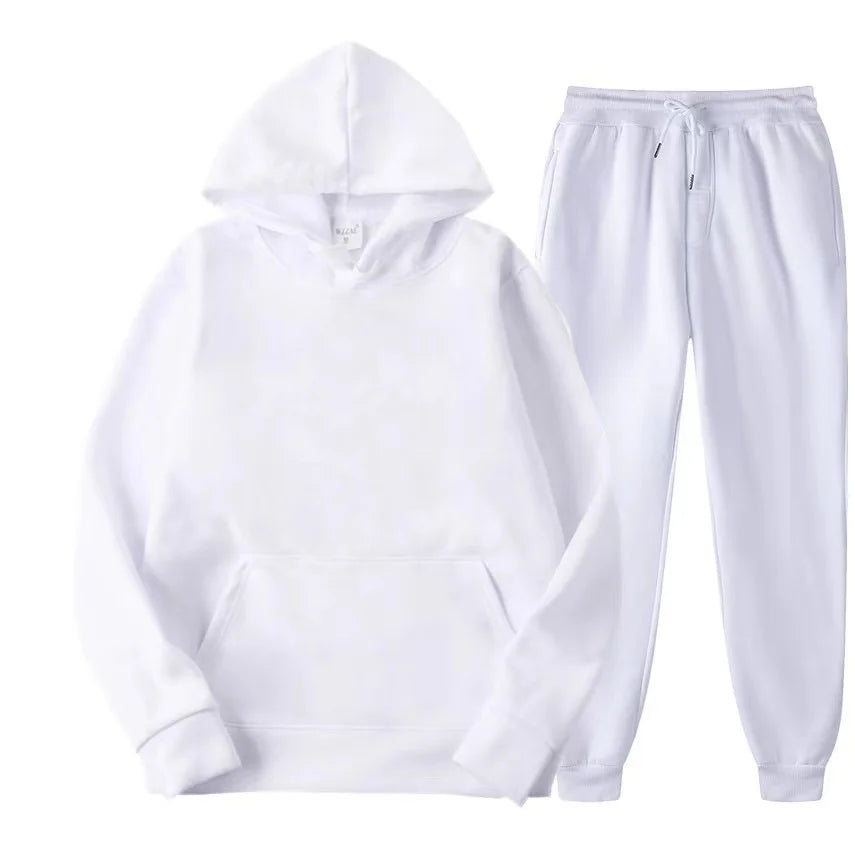Womens Autumn/Winter Hoodie & Sweatpants Set – Casual Pullover Tracksuit
