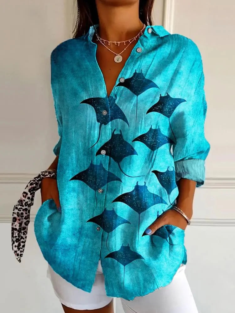 Harper | Elegant Floral Shirt & Blouse-HighTouch