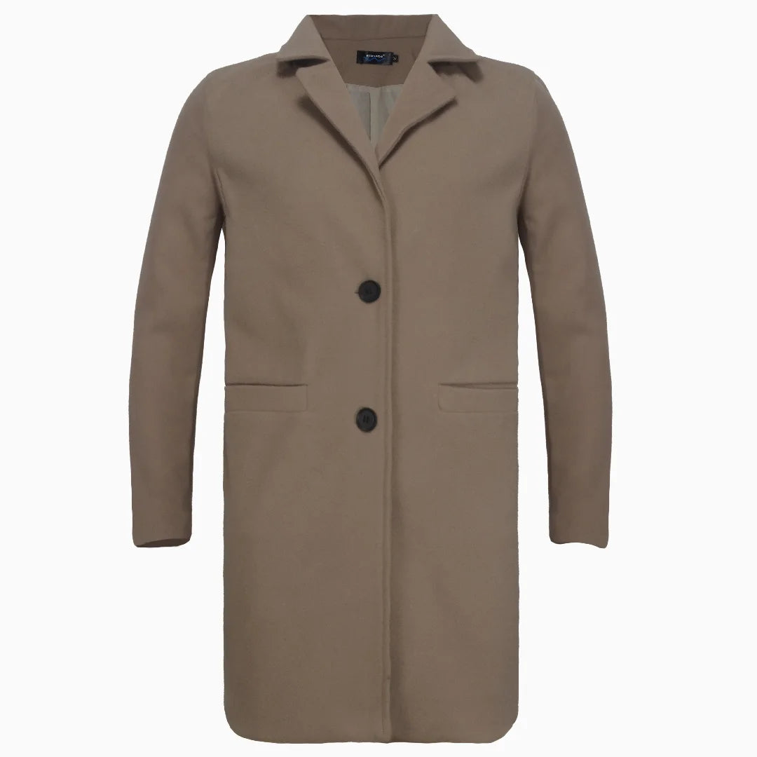 Women’s Wool-Blend Tweed Coat-HighTouch