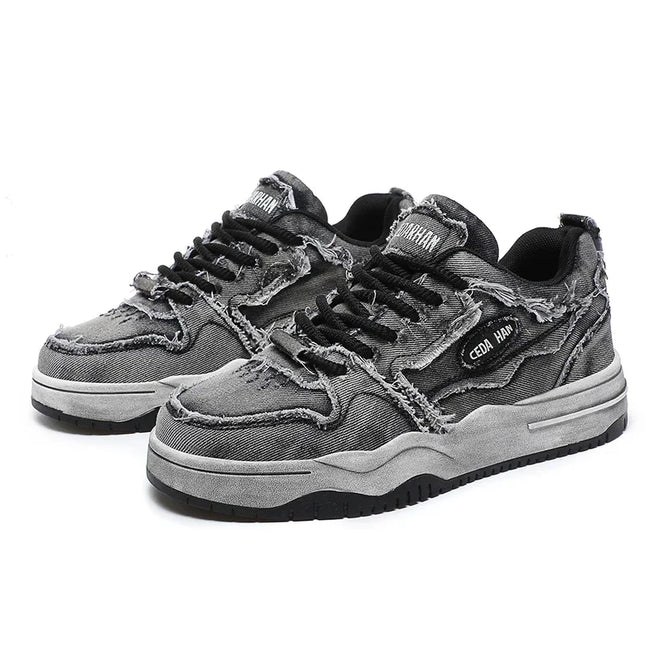 Men’s Personalised Denim Skateboarding Shoes