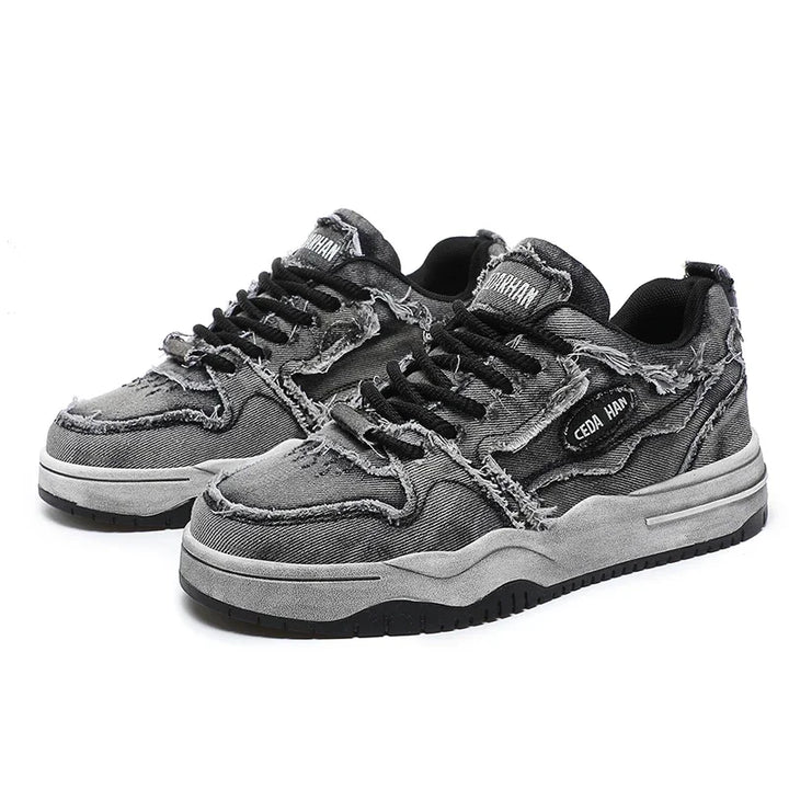 Men’s Personalised Denim Skateboarding Shoes-HighTouch
