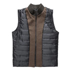 Slim Adjustable Vest Par­ka Men – Windproof Woolen Business Casual Coat-HighTouch