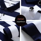 Spring Men Polo Shirt Cotton Long Sleeve Stripe Polo Shirt Men Autumn Embroidery Casual Fashion Polo Shirt Business T-shirts Men-HighTouch