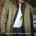 Men’s Mid-Length Windbreaker Coat – Casual Autumn/Winter Jacket-HighTouch