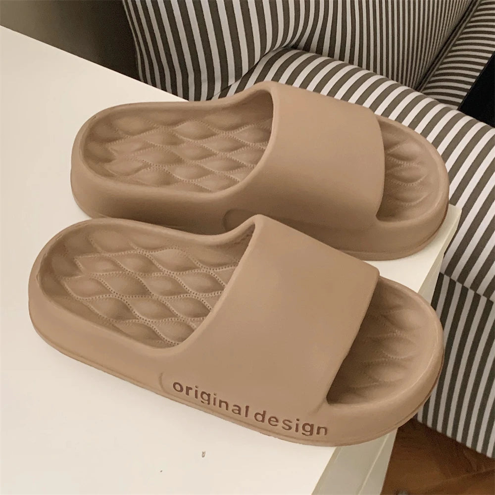 Women’s Simple Beach Sandals Summer Slip-On Flat Shoes-HighTouch