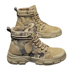 Men’s Camouflage Platform High-Top Boots-HighTouch