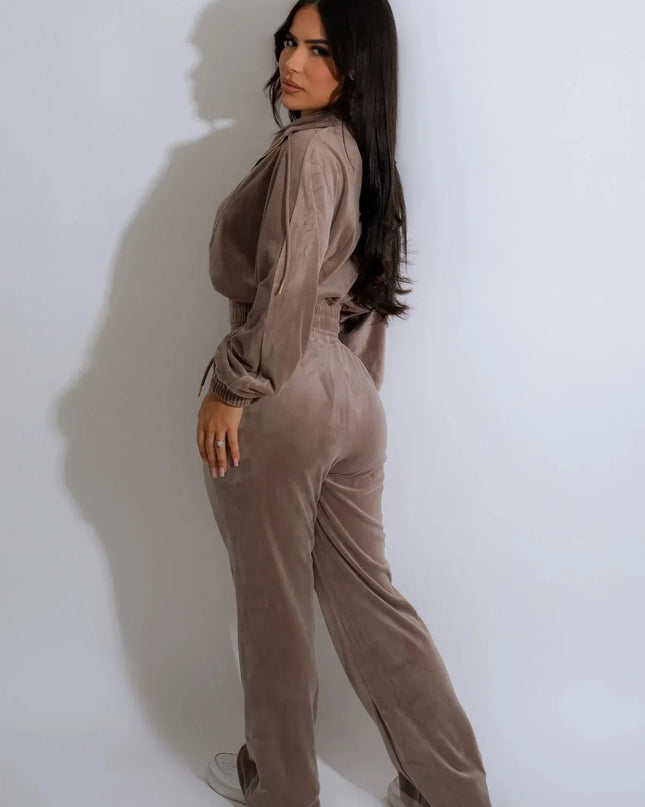Women’s Velvet 2-Piece Tracksuit