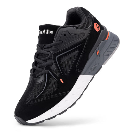 FitVille Men’s Walking Shoes – Extra Wide Lightweight Sneakers for Flat Feet