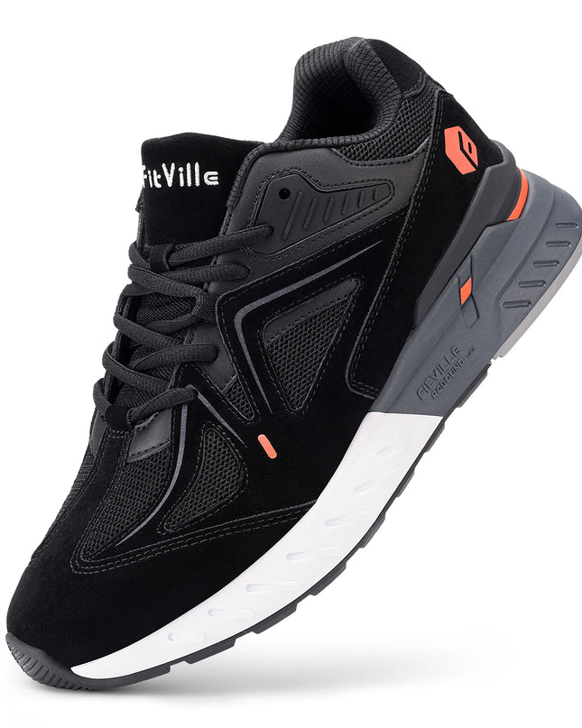 FitVille Men’s Walking Shoes – Extra Wide Lightweight Sneakers for Flat Feet