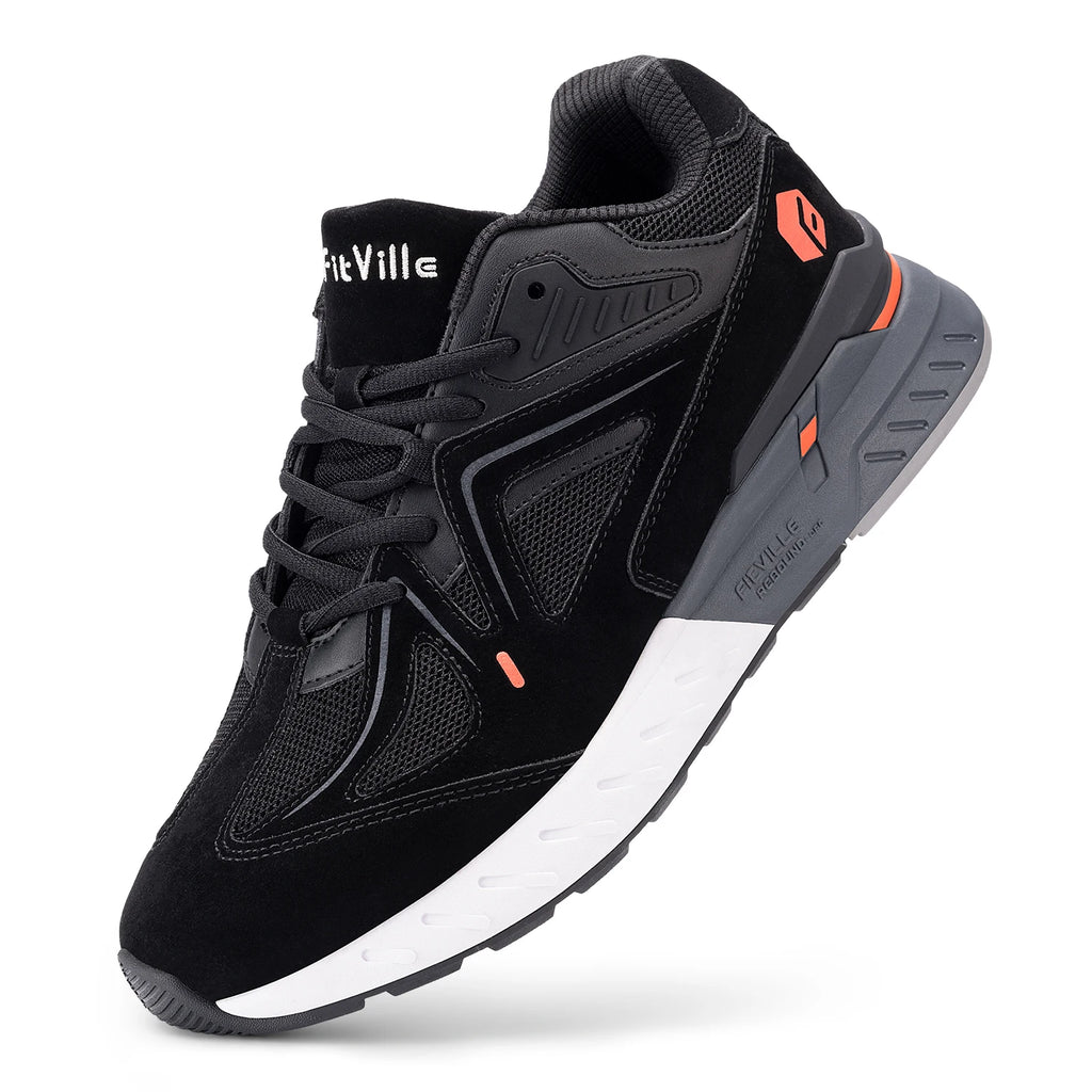 FitVille Men’s Walking Shoes – Extra Wide Lightweight Sneakers for Flat Feet-HighTouch