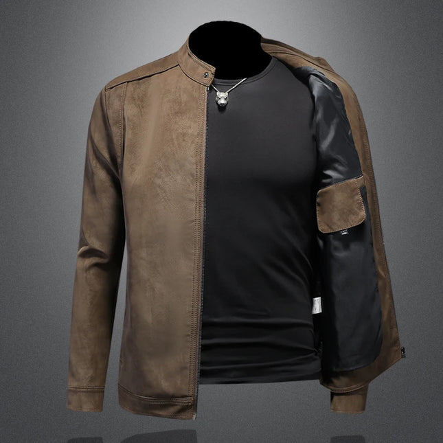 Genuine Leather Motorcycle Jacket For Men