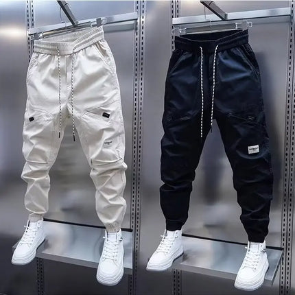 Men’s Breathable Harem-Style Straight Cargo Pants – Summer Comfort Trousers