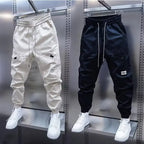 Men’s Breathable Harem-Style Straight Cargo Pants – Summer Comfort Trousers-HighTouch
