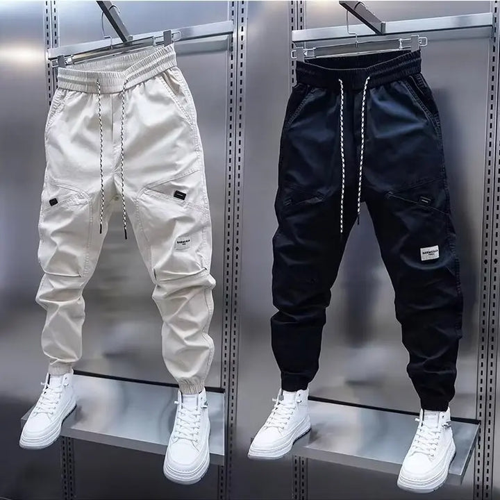 Men’s Breathable Harem-Style Straight Cargo Pants – Summer Comfort Trousers-HighTouch