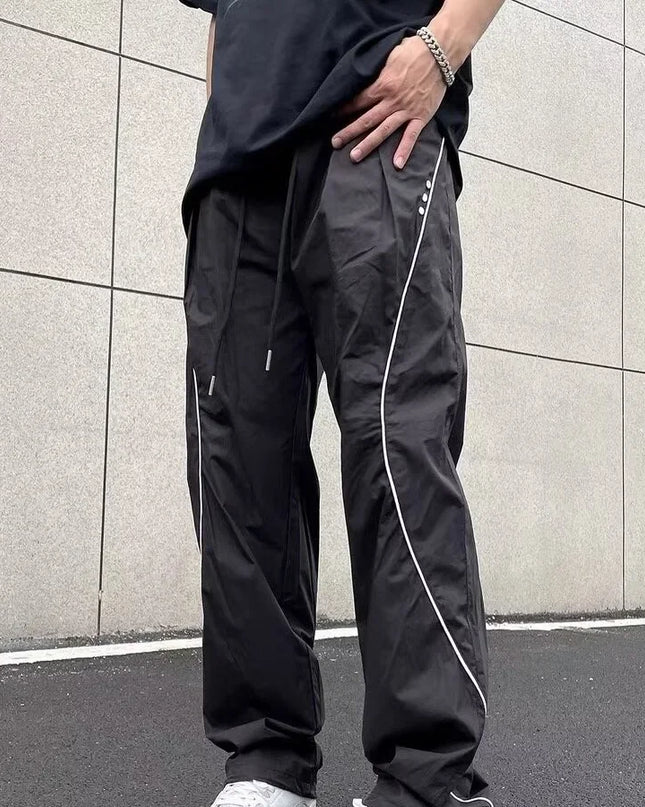 American-Style Loose-Fit Straight-Leg Pants – Summer Lightweight Casual Trousers