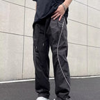 American-Style Loose-Fit Straight-Leg Pants – Summer Lightweight Casual Trousers-HighTouch