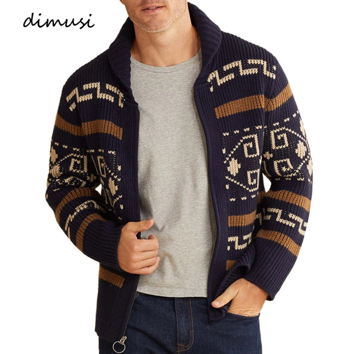 Men’s Wool -Touch Revers Knit Jacket-HighTouch