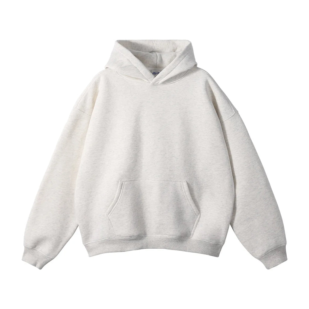 Unisex Fleece Hoodie Crew Neck Casual Pullover Sweatshirt-HighTouch