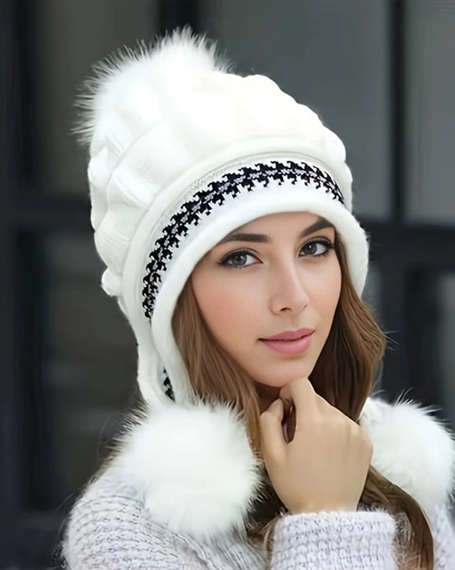 Women’s Fur & Fleece-Lined Earflap Beanie