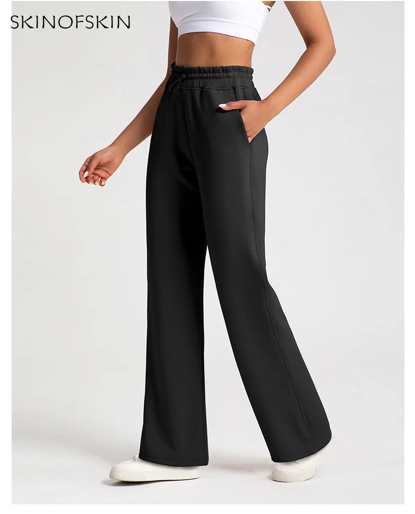 High Waist Wide Leg Sweatpants Women