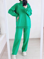 Stylish Women’s Knit Turtleneck Set – 2-Piece Outfit-HighTouch