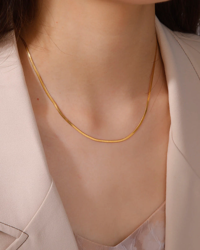 Gold Colour Stainless Steel Snake Chain Necklace