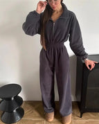Dark gray fleece material