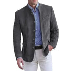 Solid Colour Slim Suit Jacket Men-HighTouch