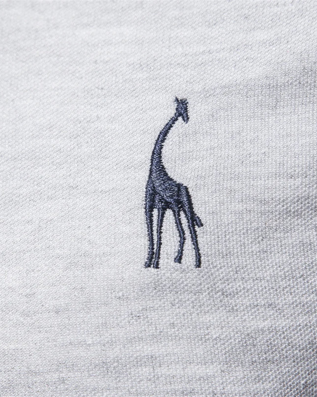 Men’s Deer-Embroidered Long Sleeve Polo