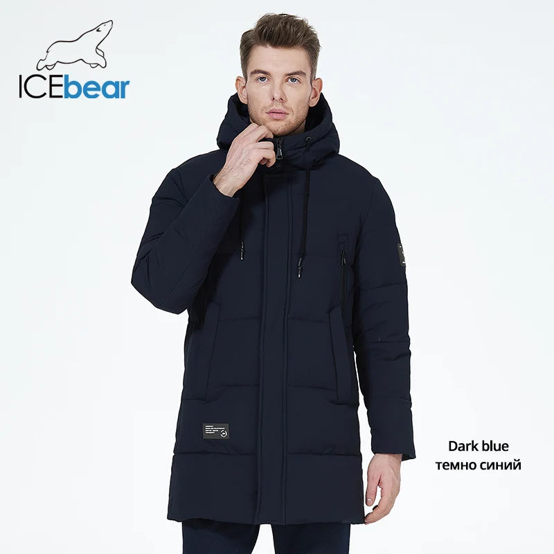 Men’s Mid-Length Cotton Puffer Parka – Insulated Winter Coat IceBear