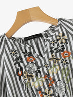 Summer Bohemain Holiday Vintage Floral Pinted Blouse for Women-HighTouch