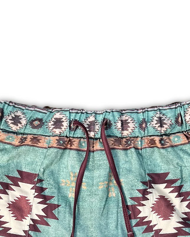 Western Ethnic Resort Style Printed Shorts – Women’s Retro Summer Geometric Bottoms