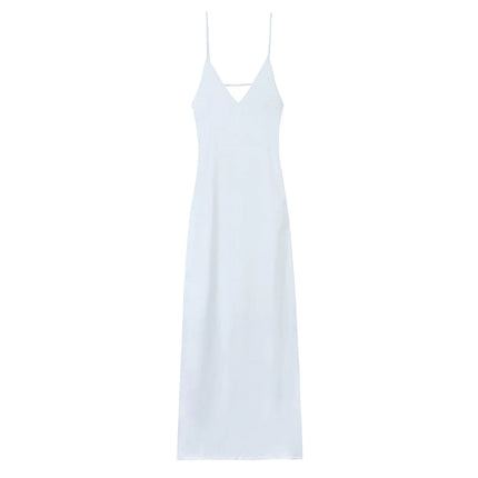V‑Neck Sling Maxi Dress – Elegant Loose Fit Summer Dress