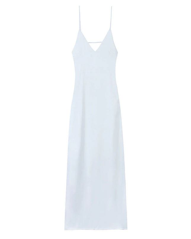 V‑Neck Sling Maxi Dress – Elegant Loose Fit Summer Dress