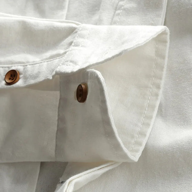 Men’s Cotton-Linen Harajuku Shirt