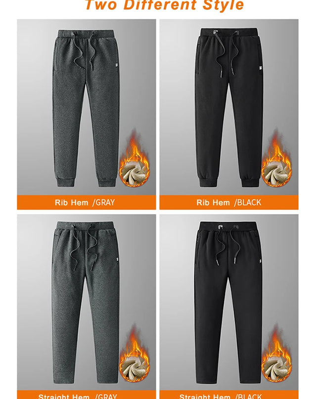 Men’s Fleece-Lined Joggers with Zip Pockets