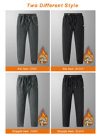 Men’s Fleece-Lined Joggers with Zip Pockets-HighTouch